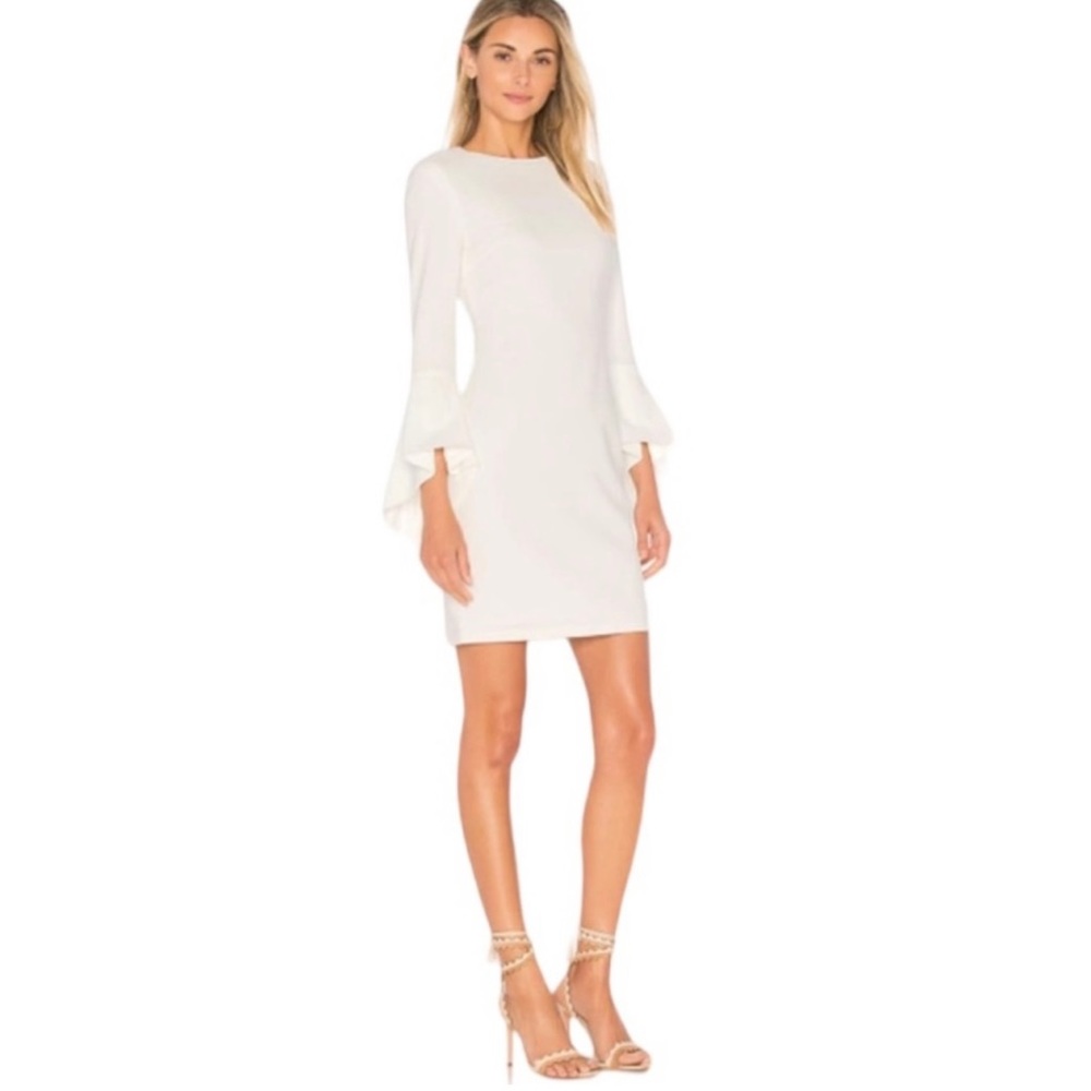 Alice Olivia white fitted dress